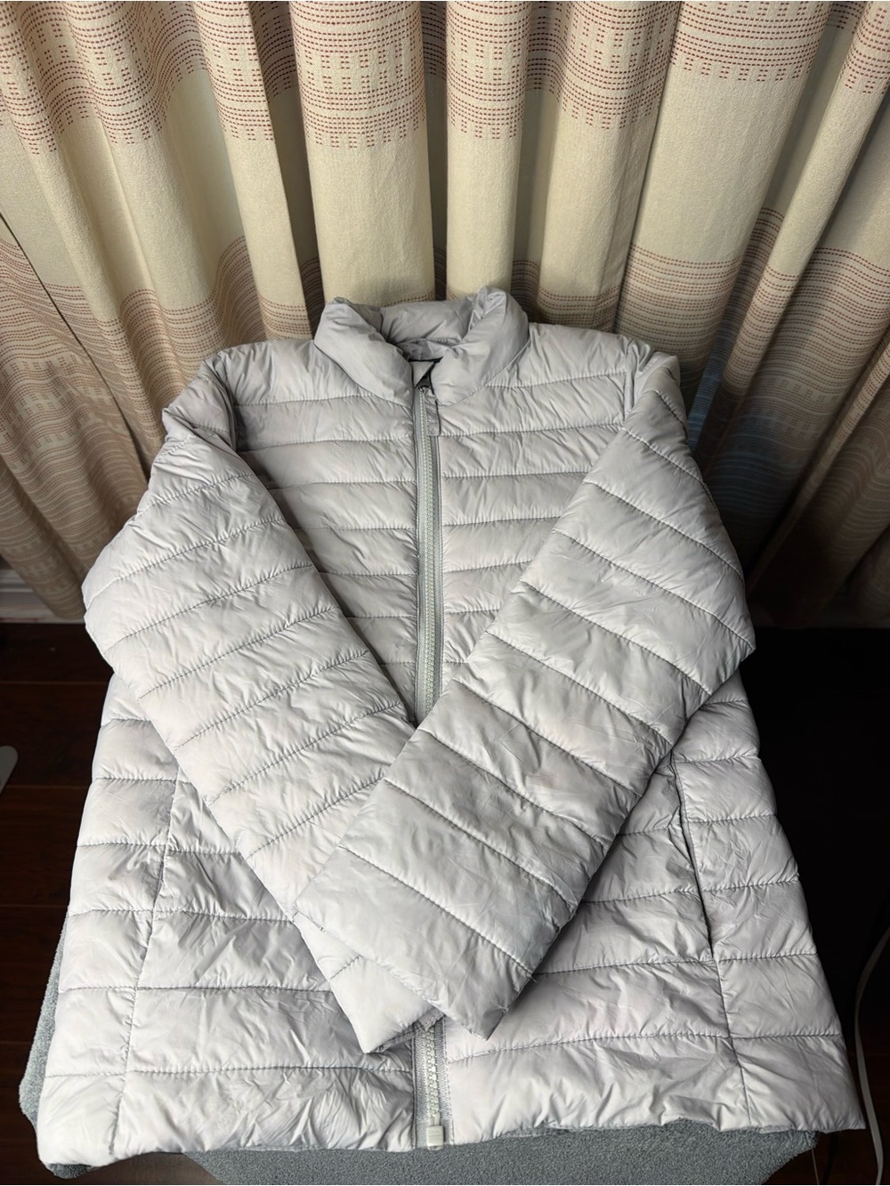 Lands' End Light Gray Kids Puffer Jacket